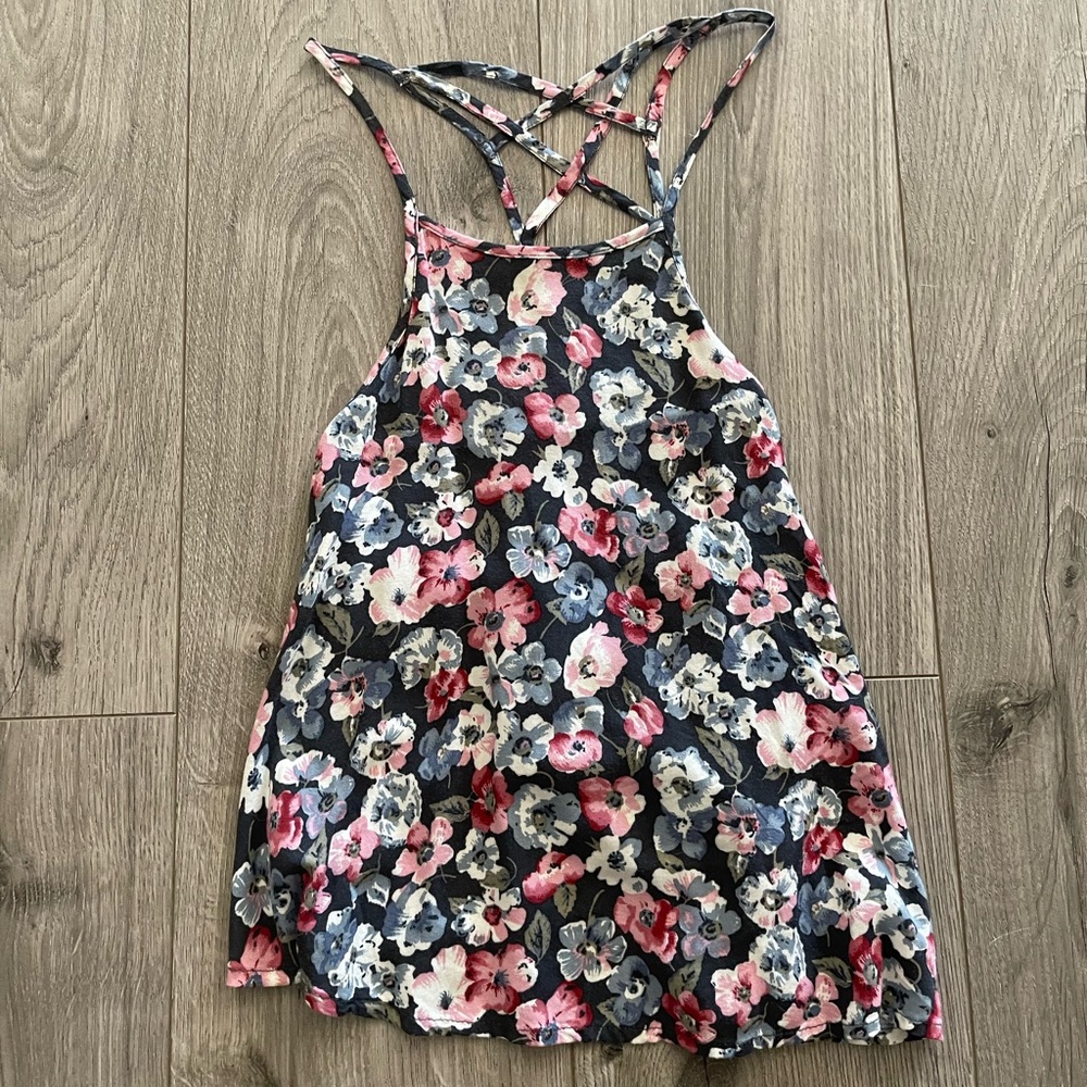 Hollister floral high neck top
